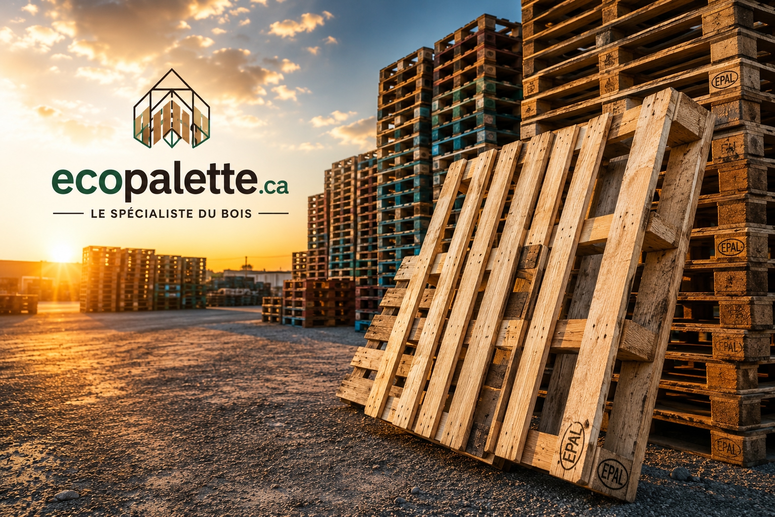 Palette de bois grand format et récupération locale