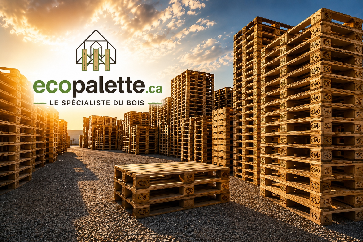 Palettes de bois 40x48 pour entreprises locales